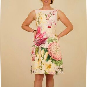 Ted Baker London Floral Dress - Pink and Cream
